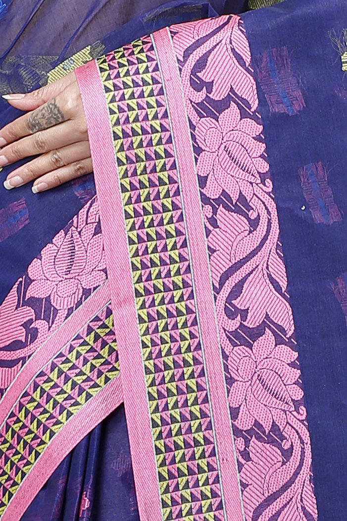 Naby Blue Pure Cotton Raina Tant Saree (996)